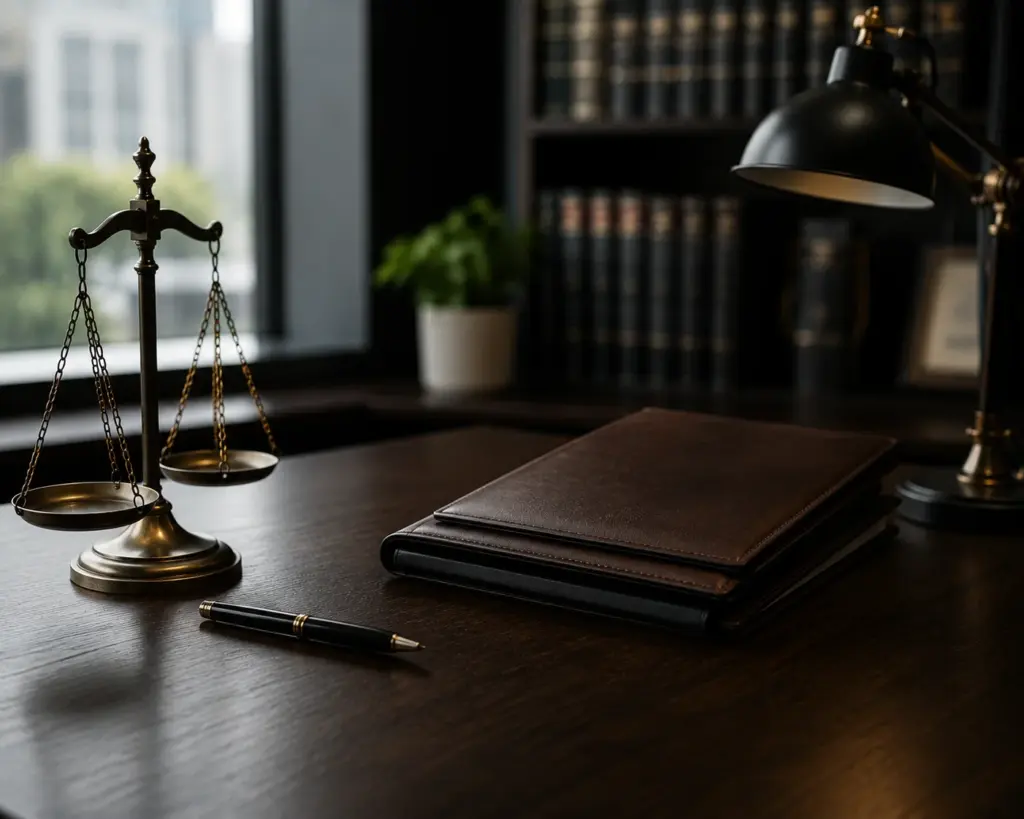 Immigration lawyer preparing legal opinion documents