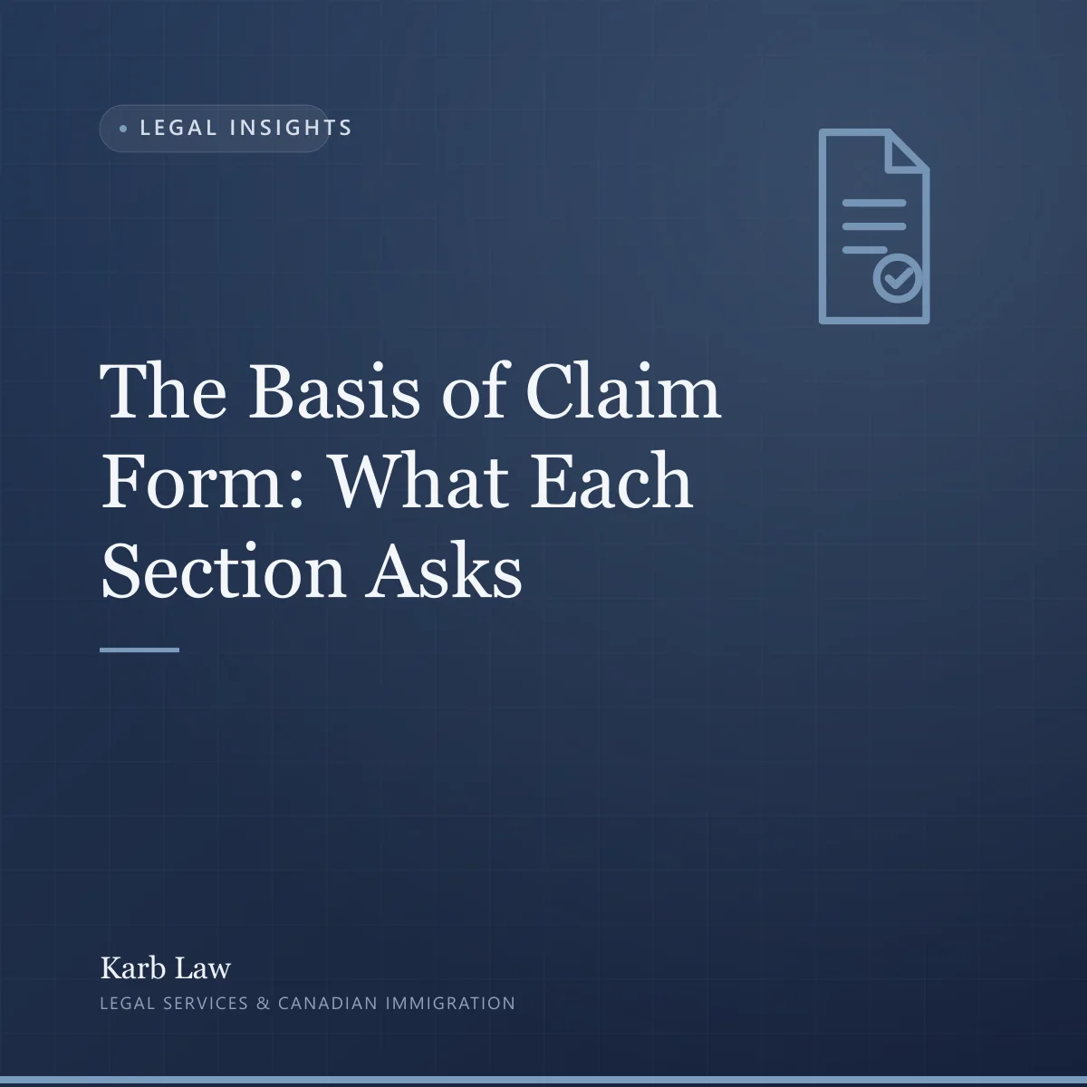 The Basis of Claim form: what each section is asking for