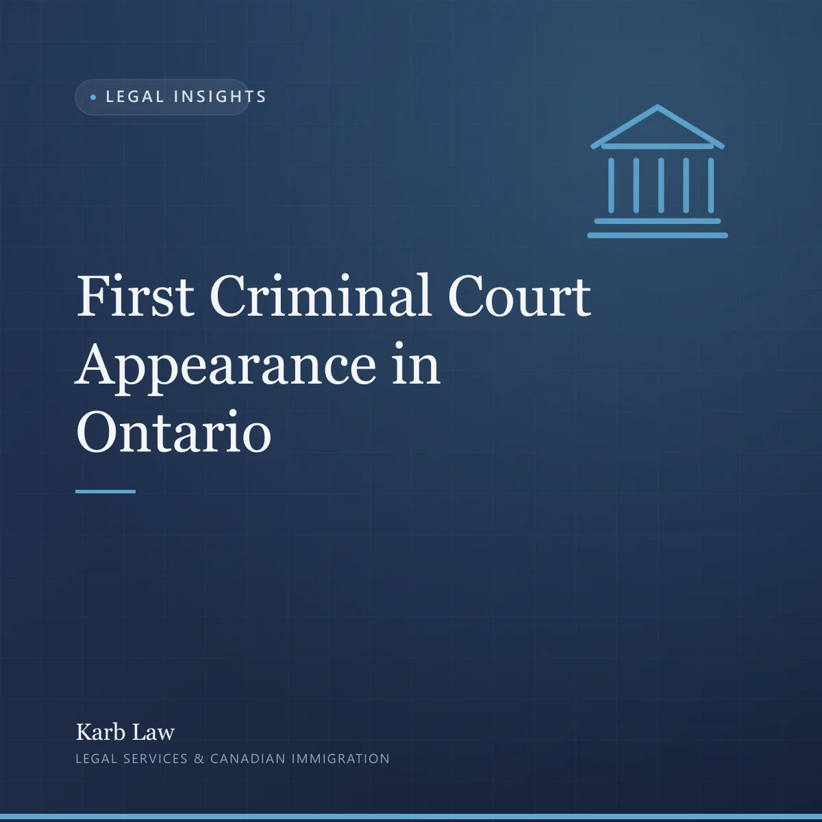 First court date on a criminal charge: the papers and the day