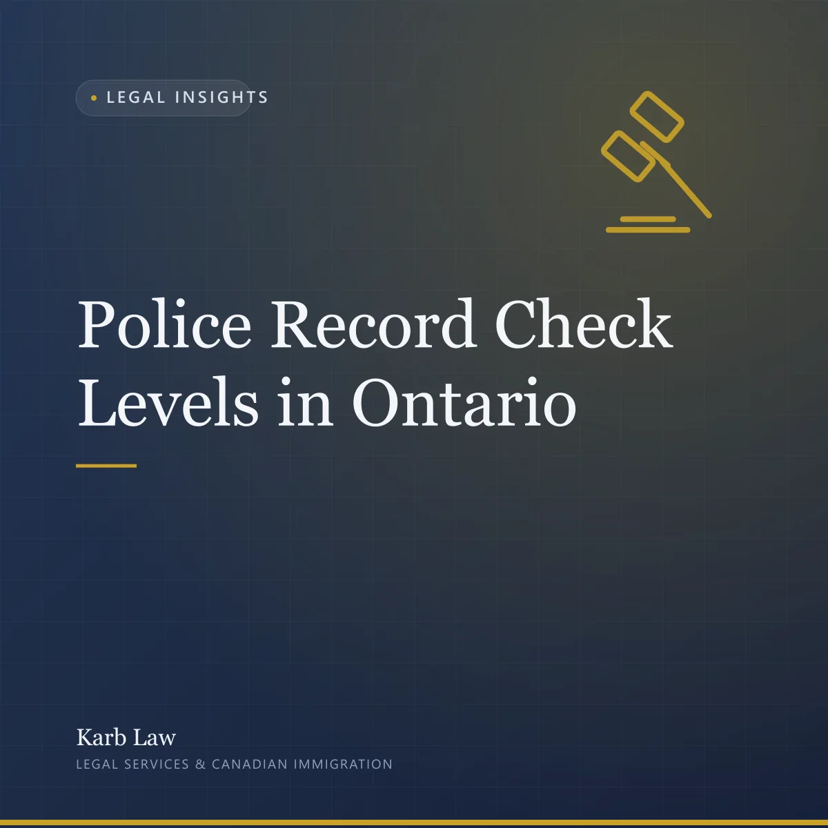What each level of police record check shows in Ontario