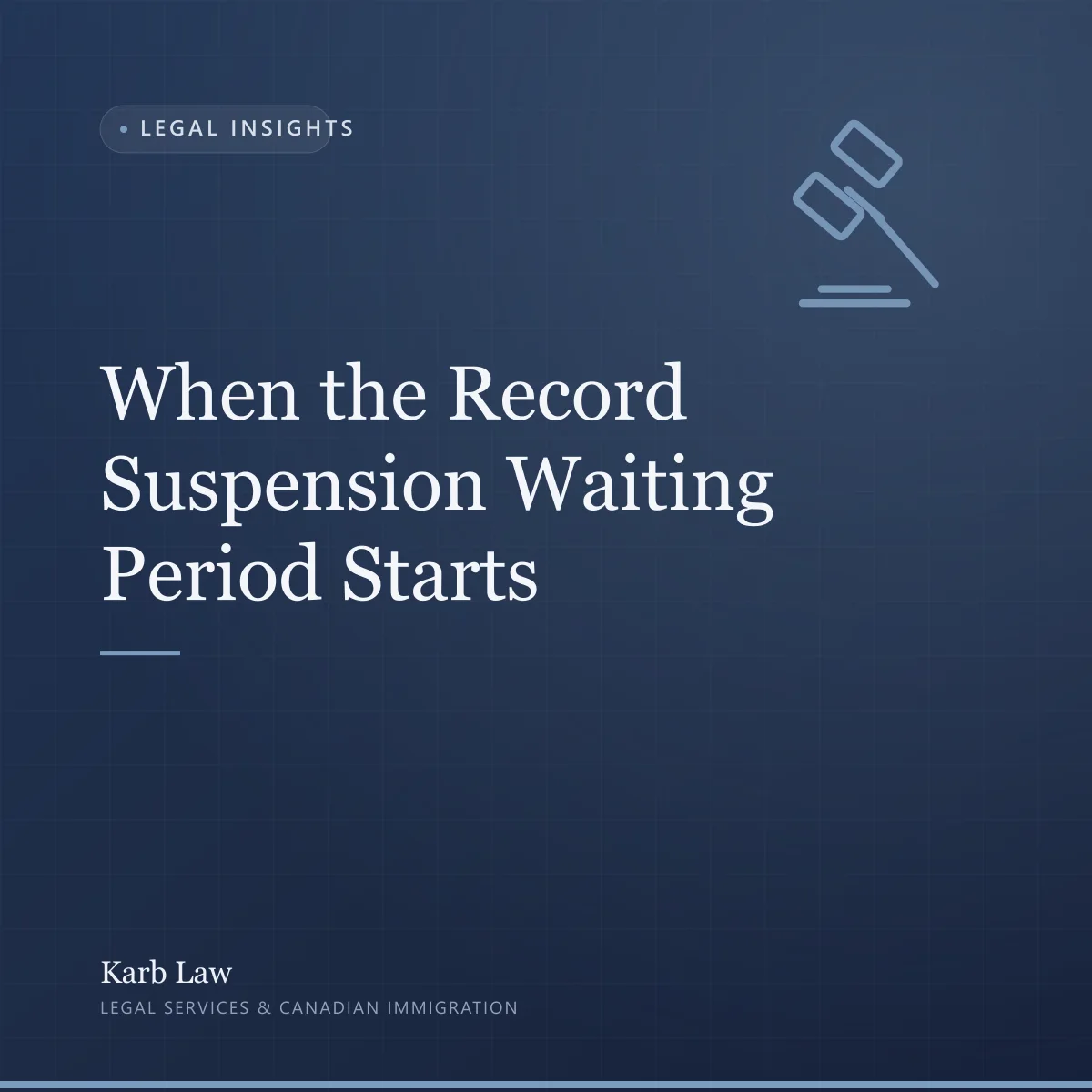 Record suspension waiting periods: when the clock starts