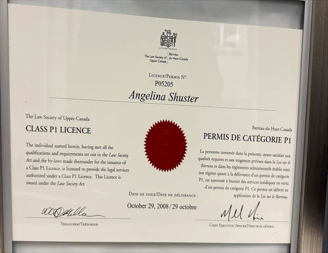 Paralegal Licence — Class P1 — Law Society of Ontario, 2008