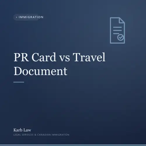 PR Card vs Travel Document
